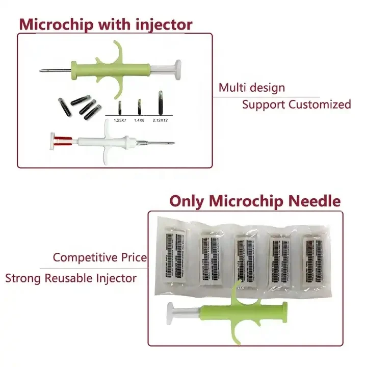 CMRFID RFID Syringe animal veterinary microchips for dogs pets rfid chip with injectable syringe for animals premo microchip 555