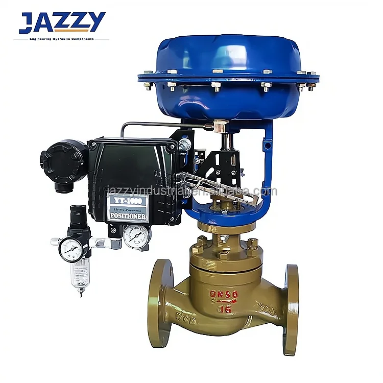 JAZZY DIN Bellows Globe Valve Long Type Non-Rising Pneumatic Diaphragm Single Seat Adjusting Valve Bellows seal Globe Valve