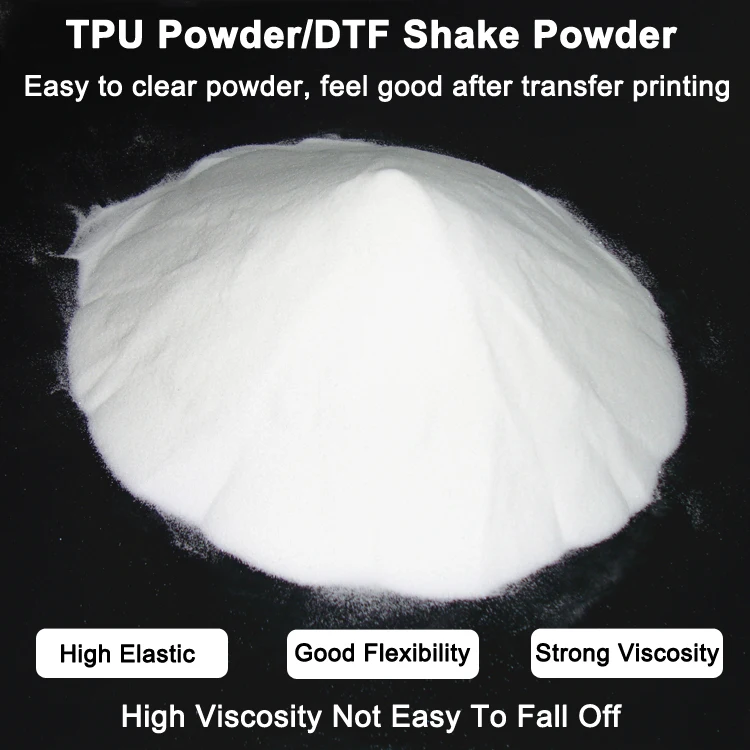dtf super soft adhesive powder hot melt polyurethane dtf tpu powder for heat transfer digital printing
