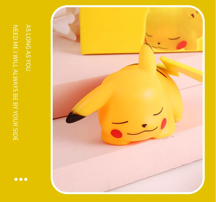 Распродажа милый мини-светильник Pikachu для спальни теплый ночник оптовая продажа дешевая лампа игрушек с цветной коробкой и сумкой
