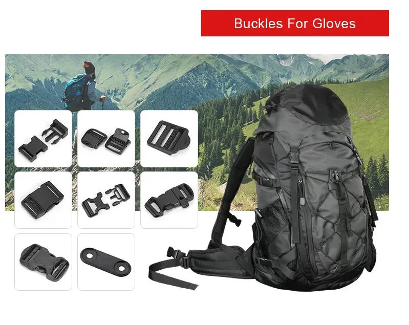 Bag Clip Slider 40mm Magnetic Connector Fastener Strap Buckle Belt Plastic Camping Tactical Buckle