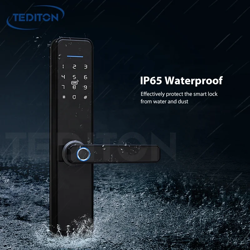 TEDITON smart home tuya smart life locks wifi Biometric Fingerprint Door Lock for hotel Apartment office Building