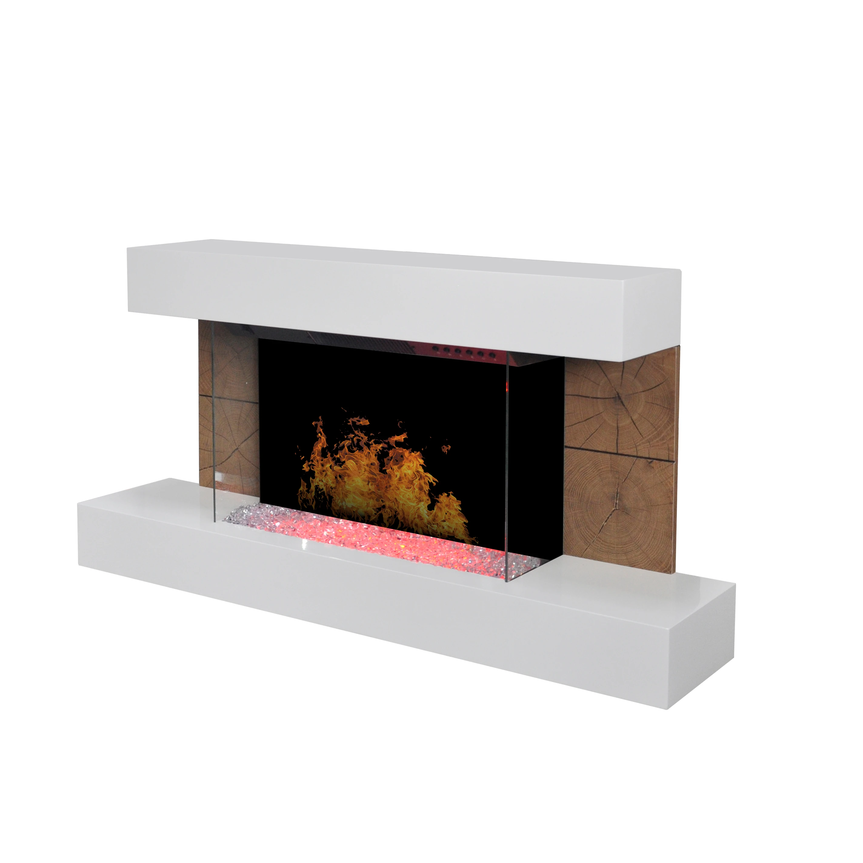 Heater Stove with Remote Control Decor Indoor Realistic Flame Fireplace  Eletric with TV Stand