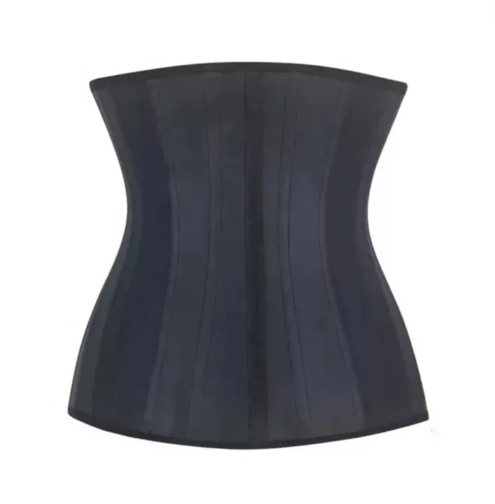 Women Latex Waist Trainer Corset Body Shaper faja Modeling Strap 30cm Width 29 25 Steel Boned Waist Cincher Belly Slim Belt