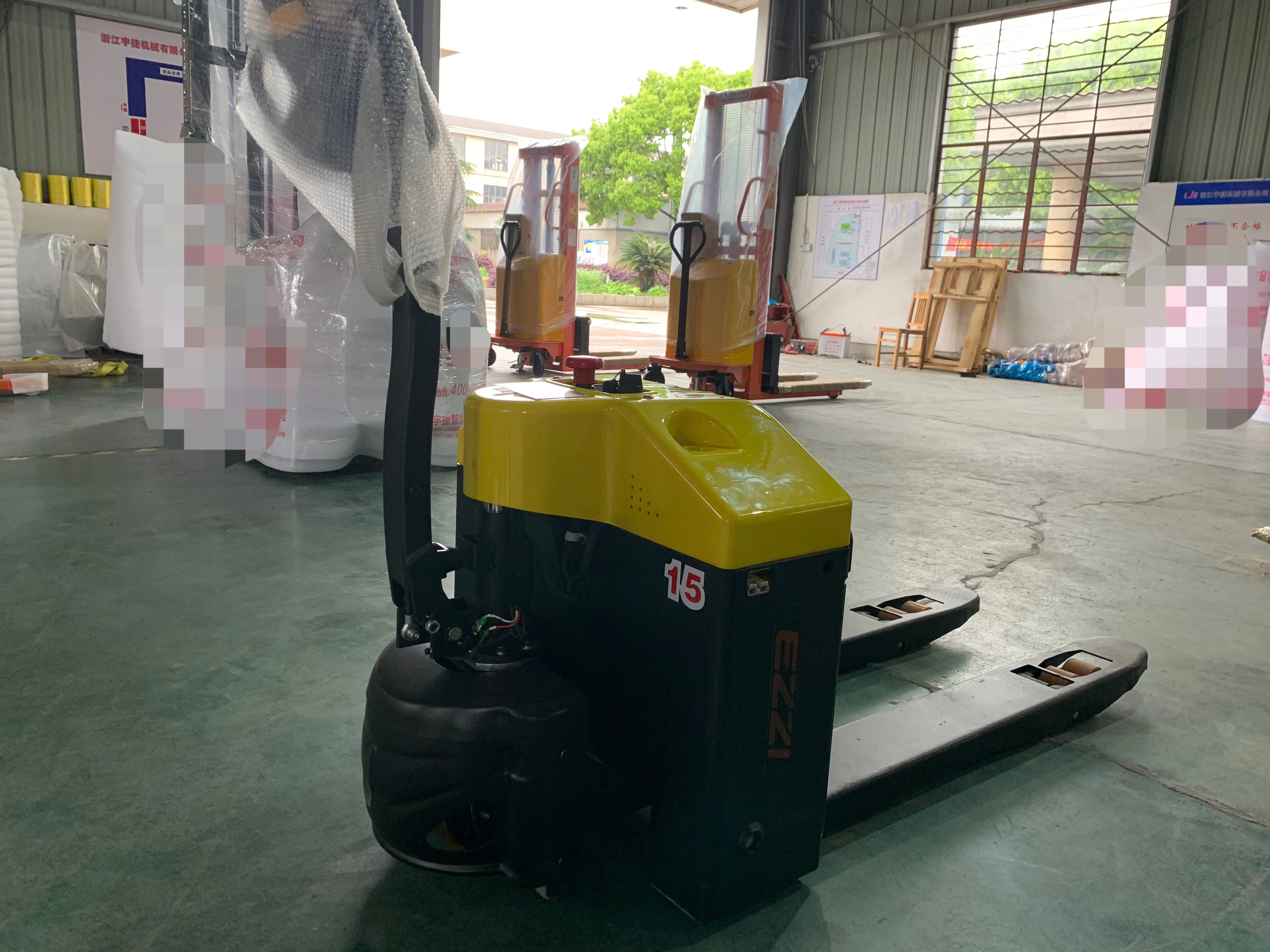 
ljy 1.5T battery powered electric walkie pallet jack/truck 