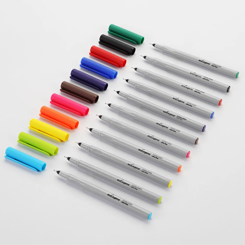  Лидер продаж 2020 года Нетоксичная многоцветная перьевая ручка Fineliner пластиковая с подарочной