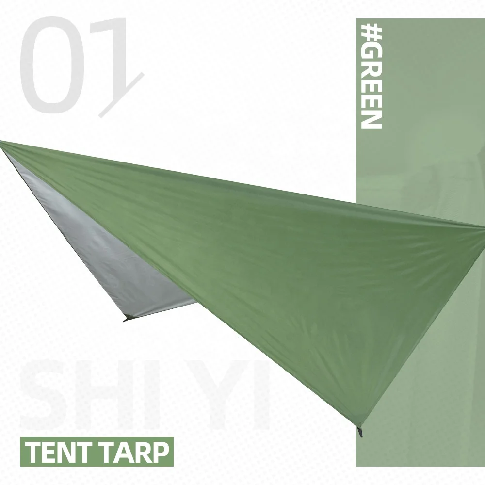 3x3m square waterproof lightweight hammock rain fly tent tarp for camping hammock