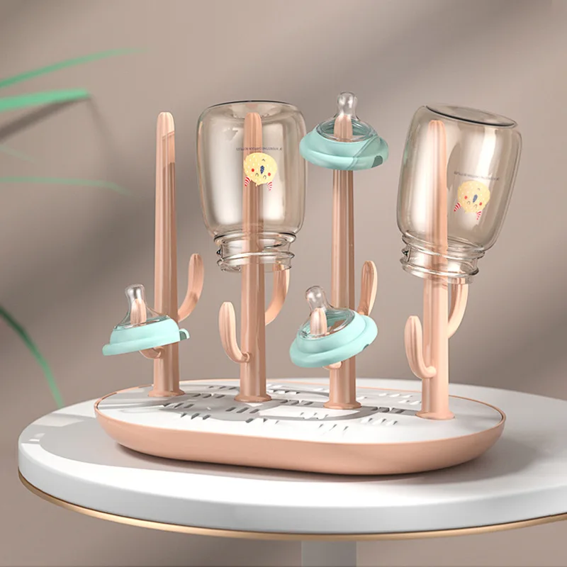 Detachable Baby Bottle Drying Rack with Drainer Bottle Storage Holder