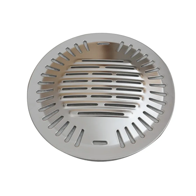 Indoot Tabletop Griddle Cast Iron Pans Round Shape Serving Charcoal Grill Pan Stainless Steel Plate