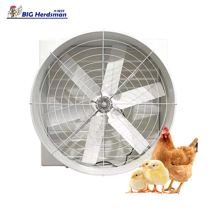 Custom size 1060mm 380V 220V 370W Poultry Farm Ventilation System Fiberglass Exhaust Fan