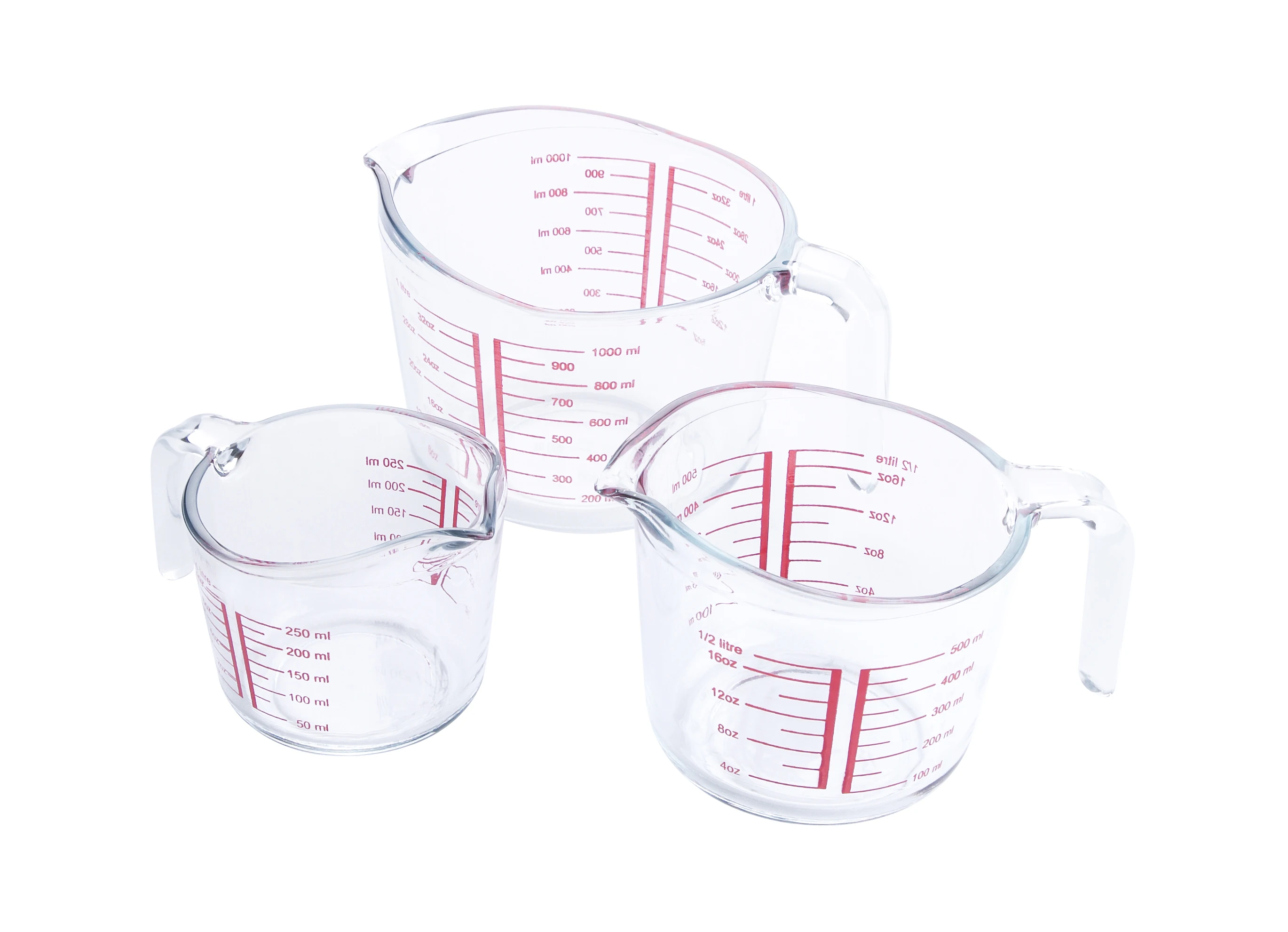 High Quality Clear Tempered Glass Measuring Cup