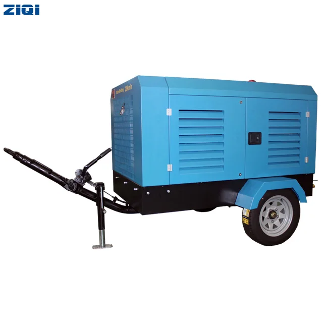 OEM ODM Low Medium Pressure Series small Portable Diesel Screw Air Compressors for water well drill rig dustless blaster