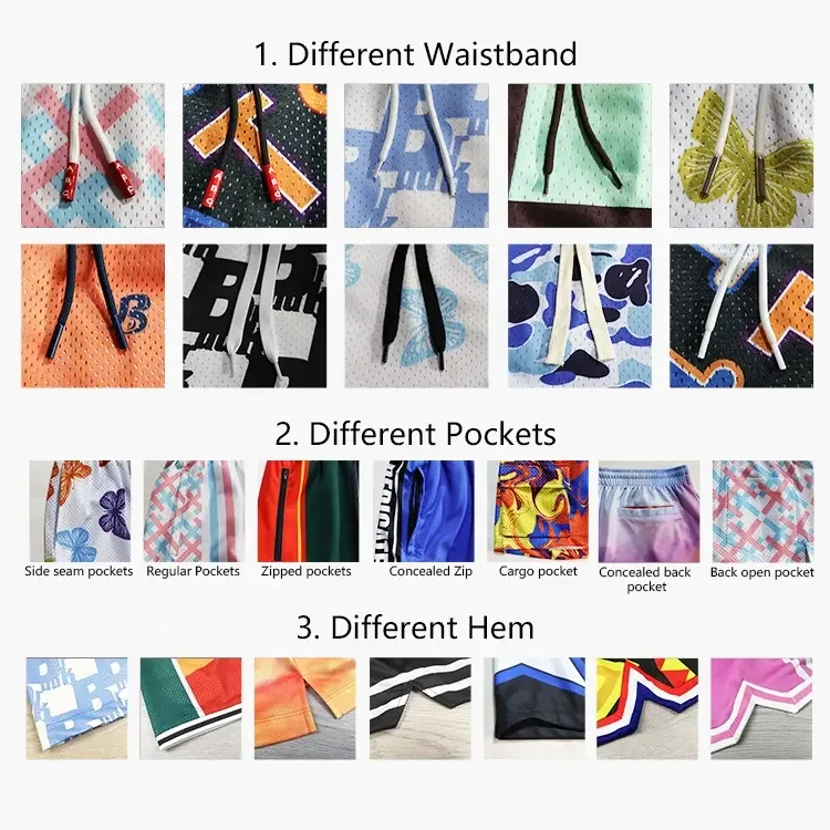 Мужские сетчатые шорты с логотипом и дизайном