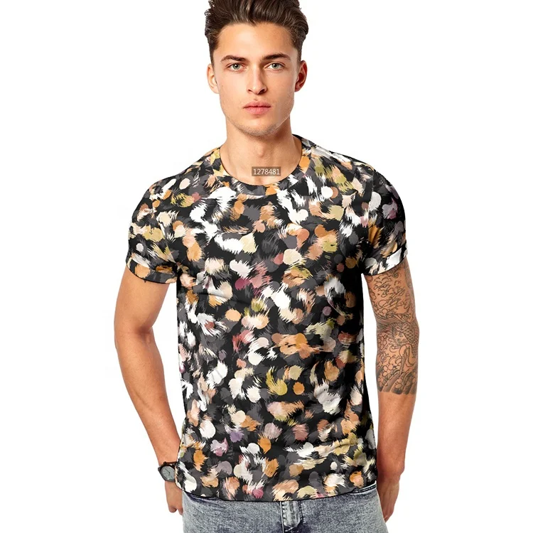 
Custom All Over Printing Dryfit Polyester Short Sleeve T-Shirt Print Your Own Digital Casual Man Cheap T Shirt 