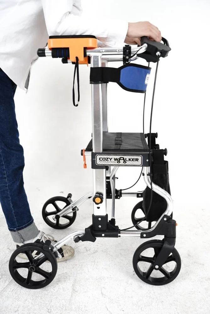 Light weight aluminum folding rolling mobility medical cerebral palsy walker Rollator walker for old people