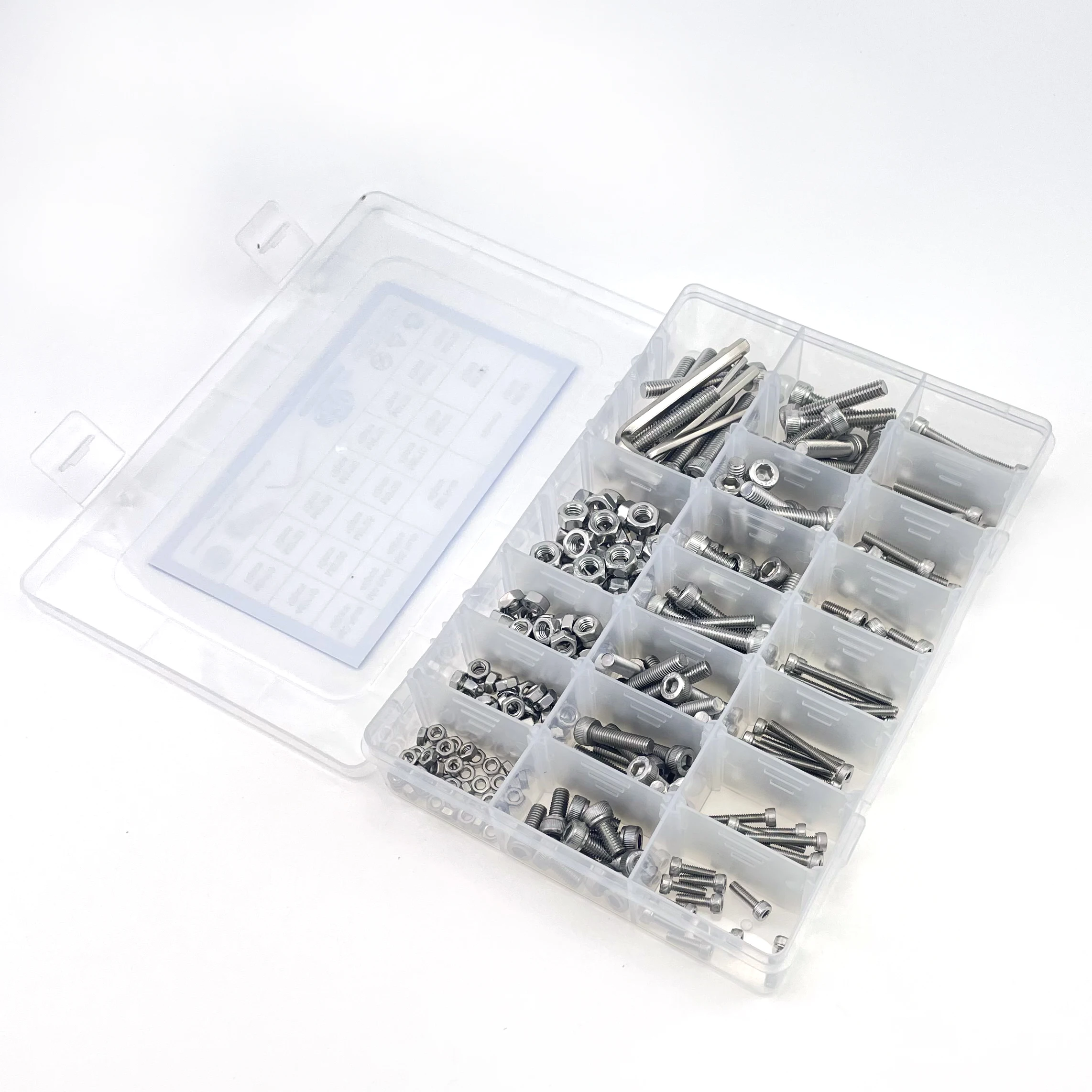 China Manufacture 320 pcs Cylinder Head Hexagon Screw  Hex Nuts Assortment Kit