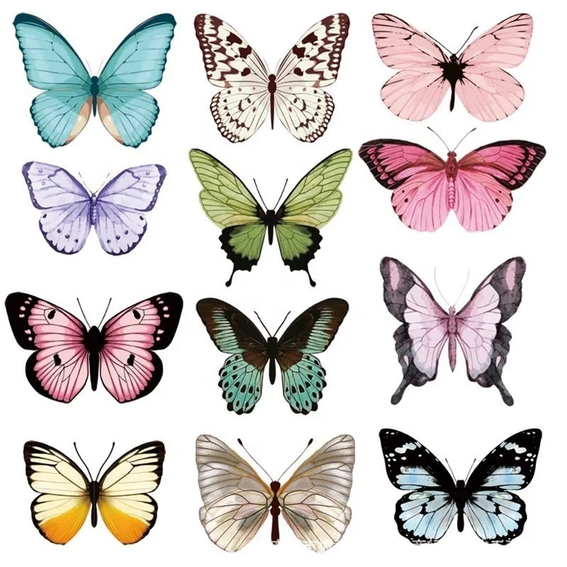 Wholesale PVC butterfly creative flower decoration simulation butterfly flower packaging felt wall diy decorations