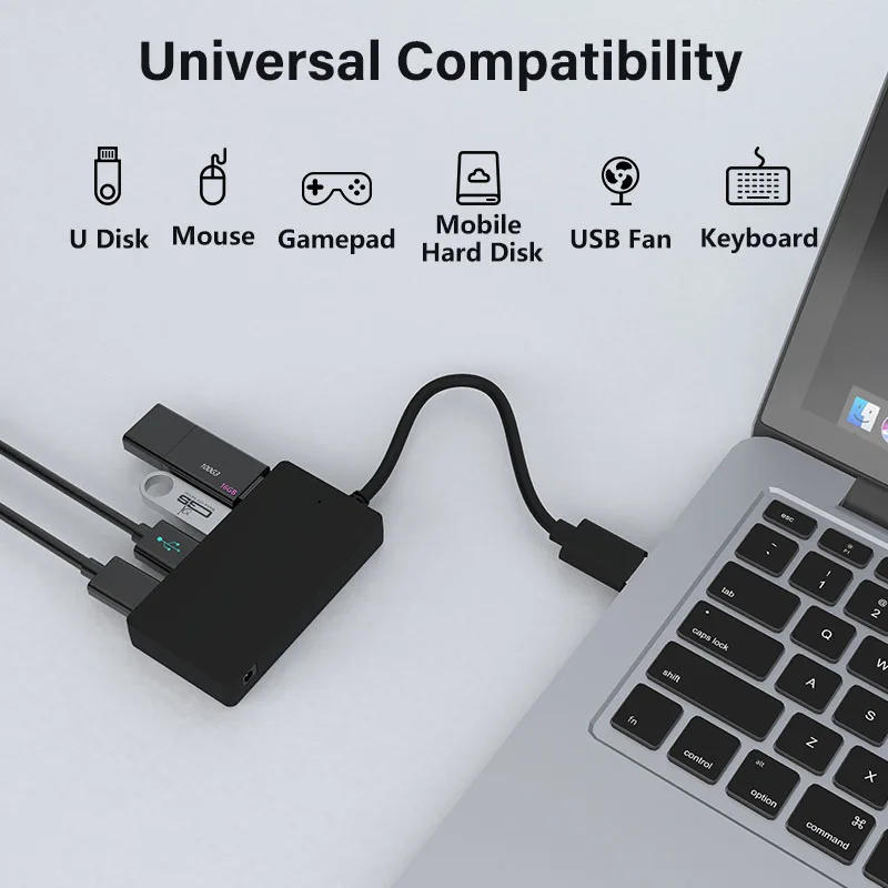 4 In 1 Multiport Type C Hub USB 3.0 Multi-function Converter Splitter USB C HUB adapter for Laptop and iphone