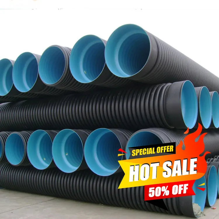Large Diameter Pe Material 200Mm 300Mm 400Mm 1200Mm Sn4 Sn8 Plastic Hdpe Double-Wall Corrugated Drainage Sewer Pipe