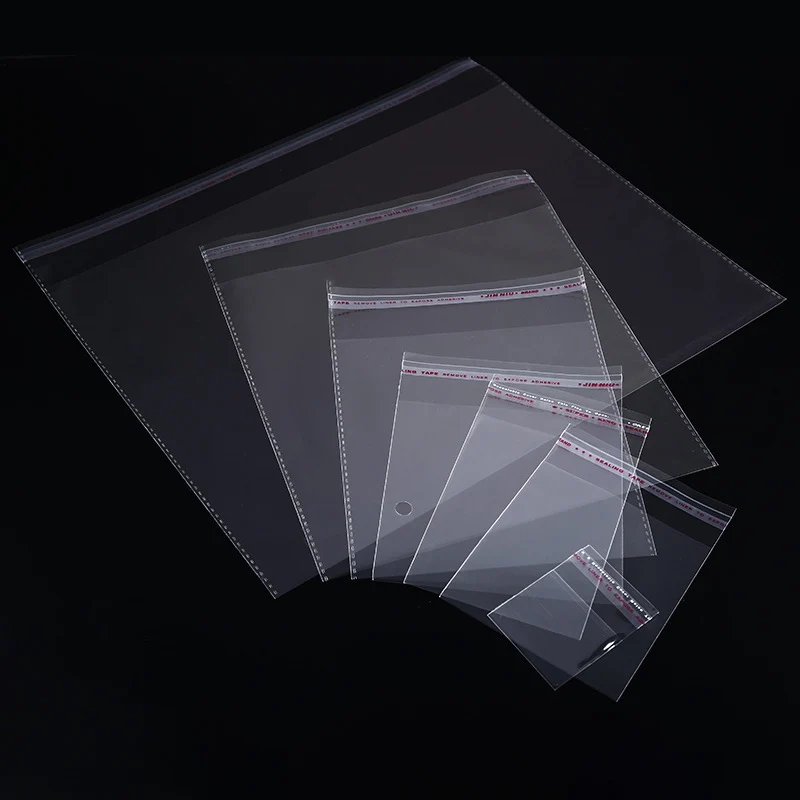 In Stock Custom Printed Sizes Clear ThickenedTransparent Opp Cellophane Bag Self-adhesive Plastic Poly Bag