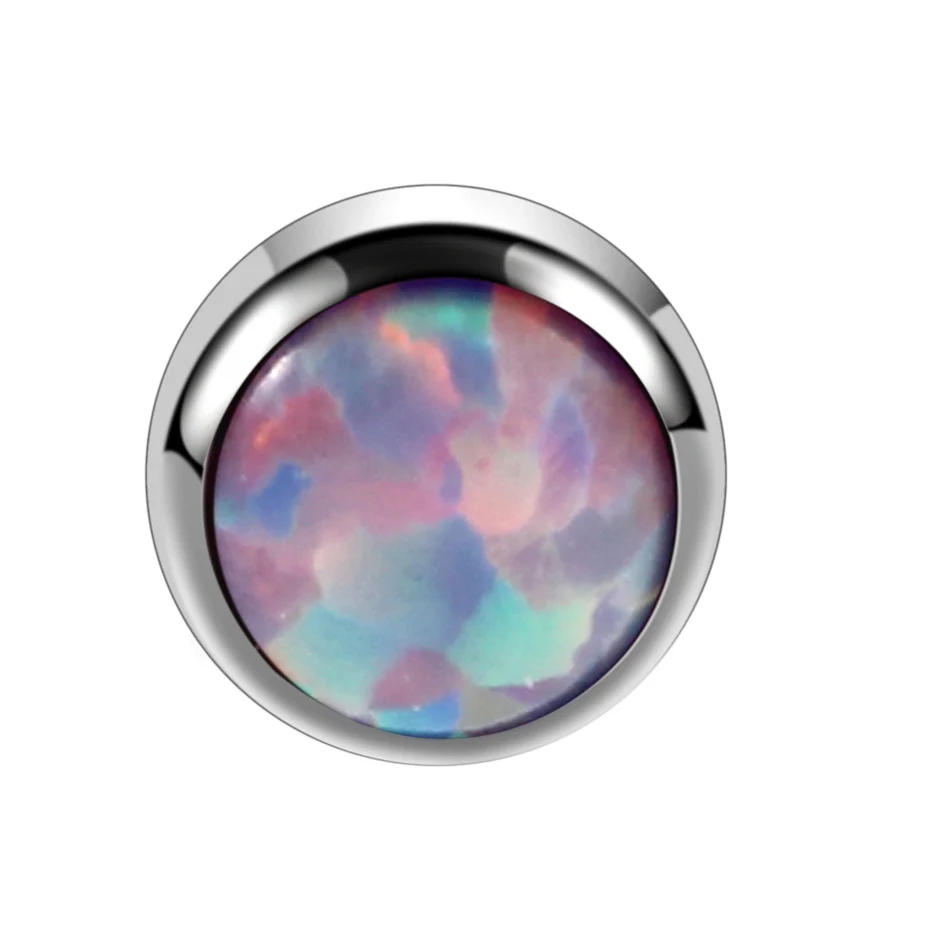 Titanium Internally Thread Opal Stone Ear Helix Tragus Barbell Piercing Opal Labret Stud Lip Rings Sexy Jewelry 16G