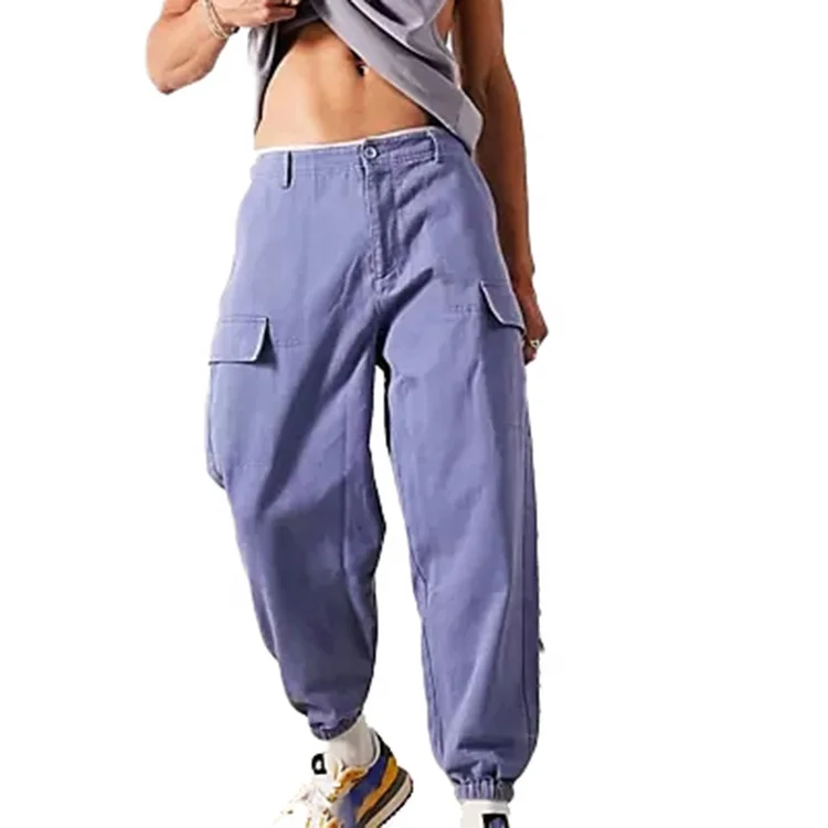 custom summer fashion brand cotton trousers casual workout outdoor khaki harem chino streetwear wholesale cargo jogger men pants