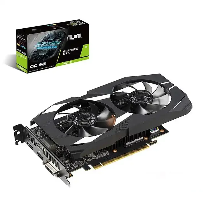 for NVidia Dual GTX1660TI O6G GDDR6 192-bit Gaming Video Card New AMD Chipset DDR5 Memory Interface PCI Express Desktop Fan