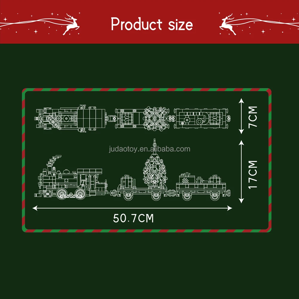 Mould King 12039 E5UKG230 Diesel Locomotive Christmas Toy Building blocks kits bricks MOC puzzle blocks toys Christmas gifts