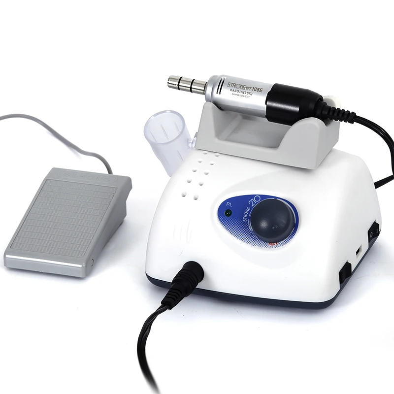 Стоматологический микромотор 35000 об/мин, наконечник для стоматологической лаборатории, микромотор, дрель для ногтей, полировщик, профессиональные инструменты для дизайна ногтей 210