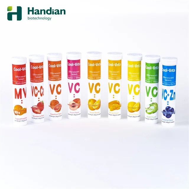 Manufacture Immune Support Vitamin c effervescent tablets 1000mg GMP