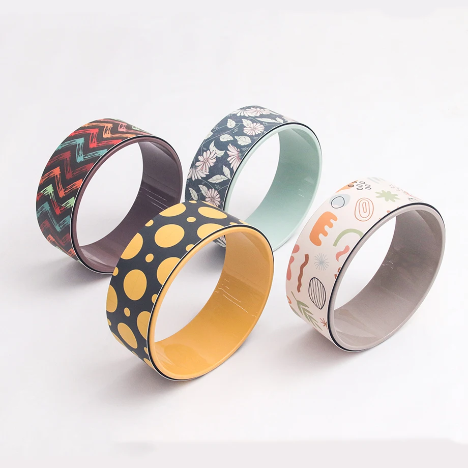 2023 Hot Sale Eco Friendly Non Slip Fitness Bcak Pain Fitness Foam Yoga Roller Custom PU Yoga Wheel