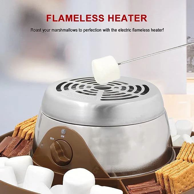 Электрический беспламенный Зефир из нержавеющей стали S'mores