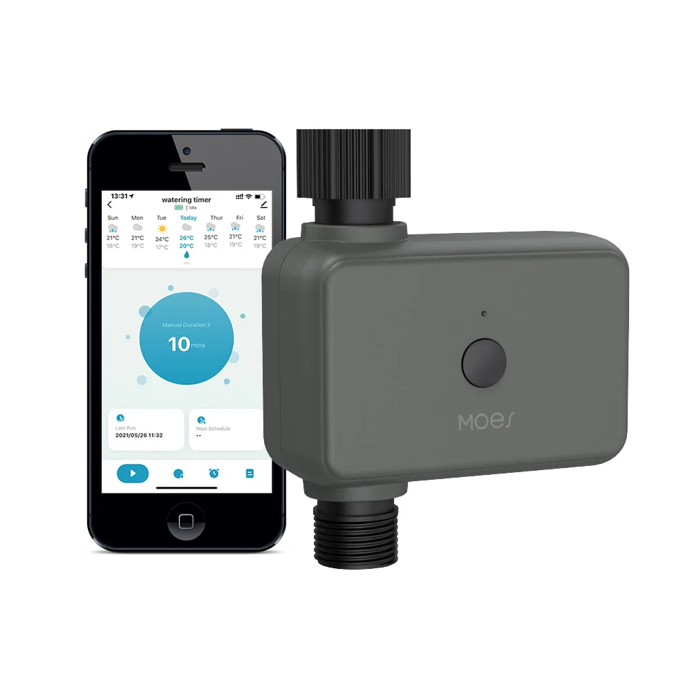 Intelligent Garden Irrigation TUYA Smart Sprinkler Water Timer with Automatic and Manual Watering for Standard Outdoor Garden