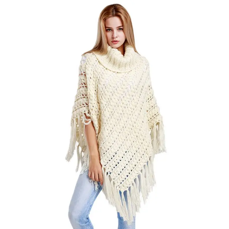Handmade knitted  Shawl Scarf Spring Autumn Winter Crochet hook sweater Shawls for women