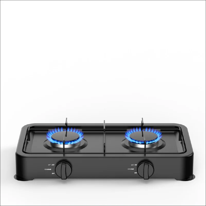 Table Top Double Gas European style simple Small headed outdoor stove Portable Household Commercial Mini 2 Burners
