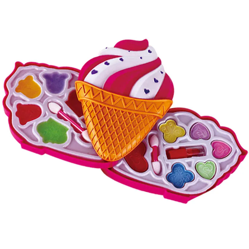 Cosmetics Set Toys Lippie Lipstick Blusher Eyeshadow Compact Girl's Make-up for Children Girl Beauty Fashion