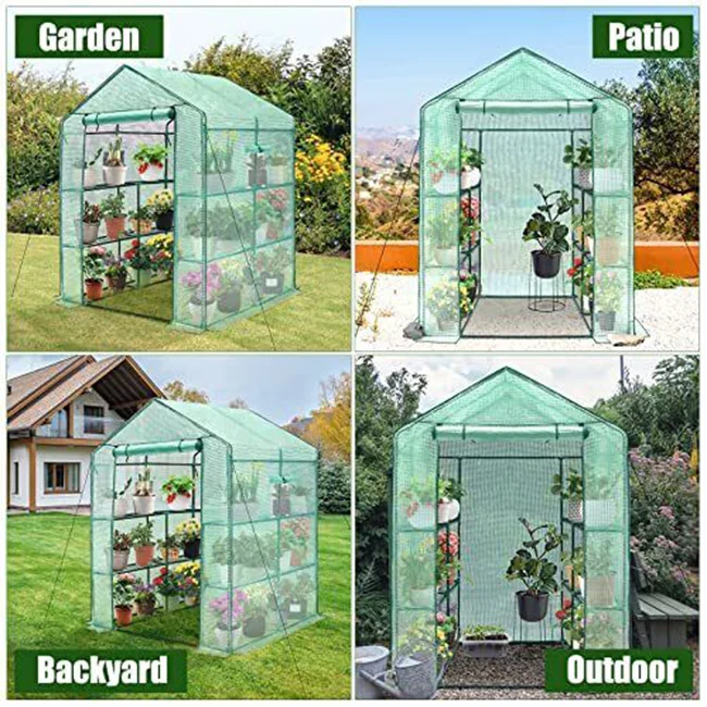 Indoor Backyard Outside Walk-in Green House Durable Green House Kit Small Green House for Home