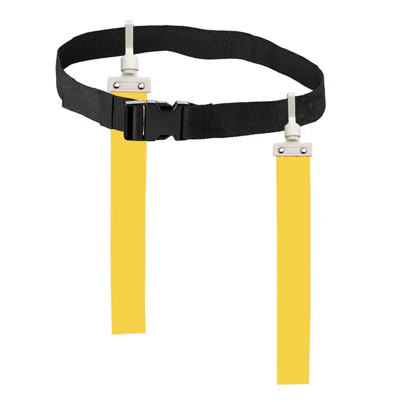 Custom Adjustable Colored Ribbon Waist Strap Belt Football Flags Belt For Soccer Team Player Accessories