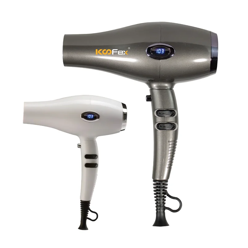 KooFex New Designed Factory Price Professional Salon Use Barber Machine Fast Dry 2800w Hair Dryer NTC High Power LCD Blow Dryer