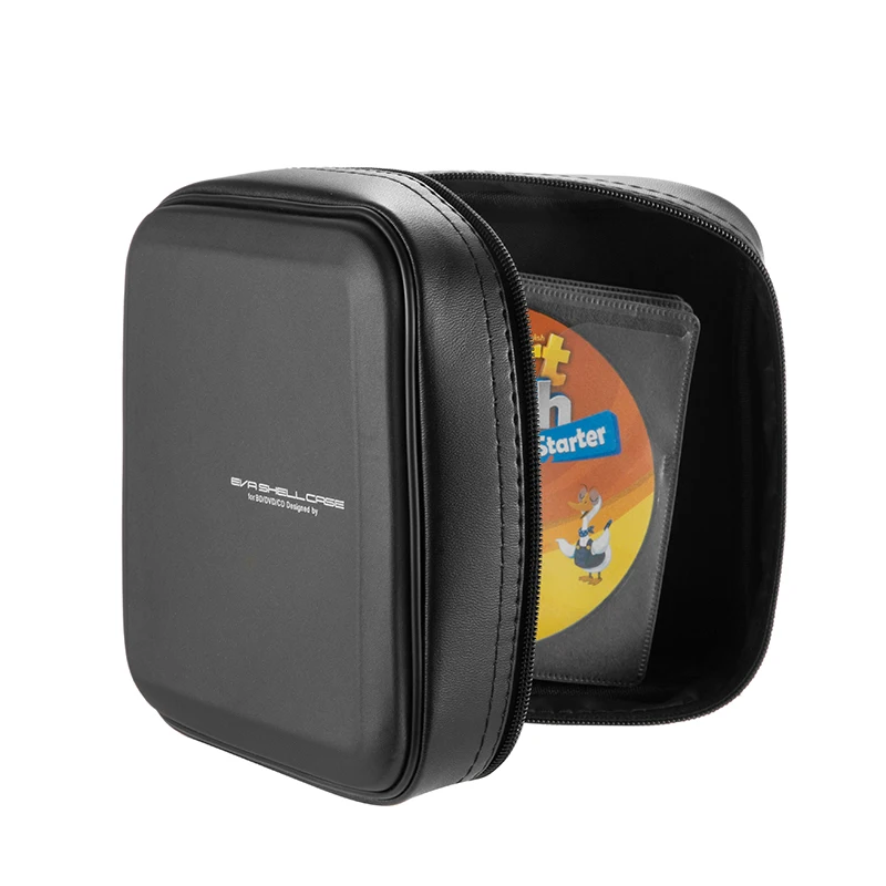 60 Discs DVD wallet case VCD Protective Storage Hard plastic with high quality CD sleeves for DVD store and home
