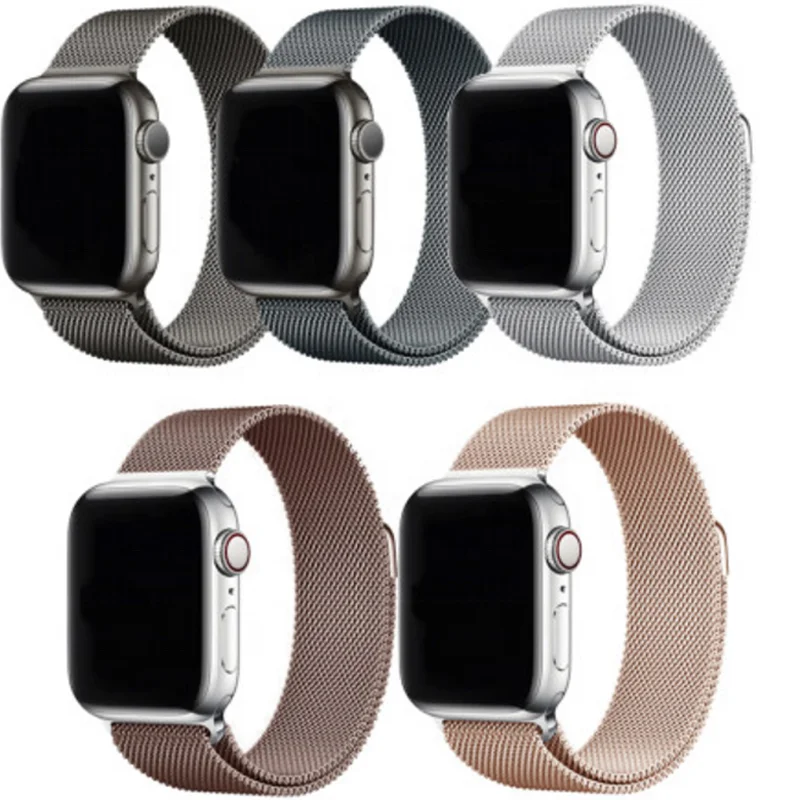 Luxury Smart Watch Metal Straps 38MM 40MM 42MM 44MM For Apple Watch Milanese Band With Magnetic Closure