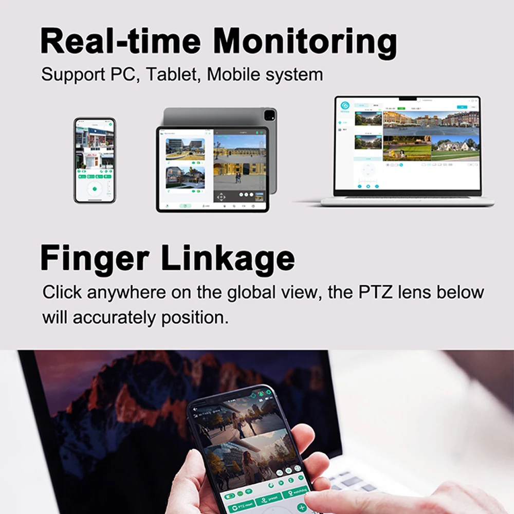 10x Zoom Triple Lens 2k Wireless Security Camera 4g Cctv Solar Camera Network Sim Card Solar Battery Power Ip66 Waterproof