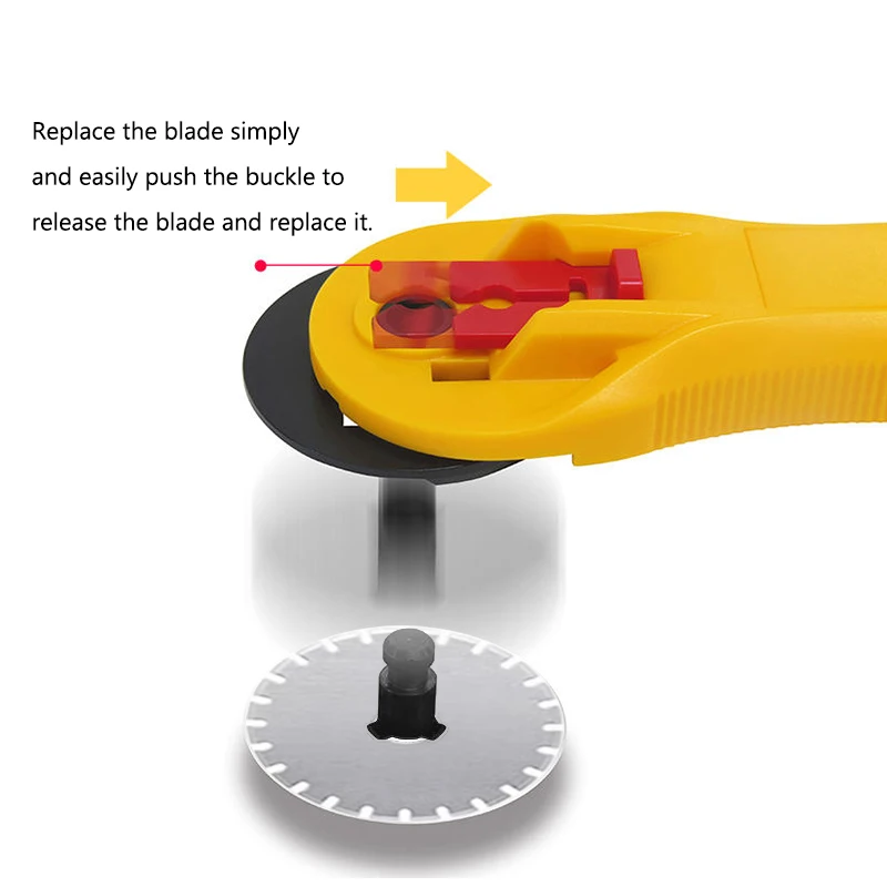 OLFA PRC-3/C 28mm Deep-serated Edged Alloy Tool Steel Blade Quick-Change Rotary Cutter