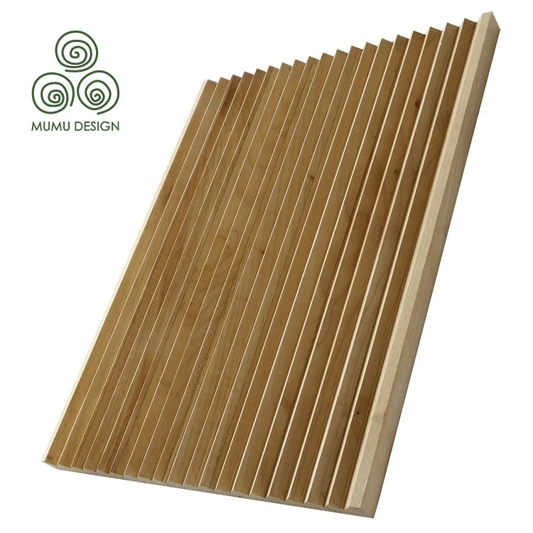 Dongguan Manufacturers Solid Wood 3D Interior Decor Luxurty High Gloss Acoustic Wall Panels