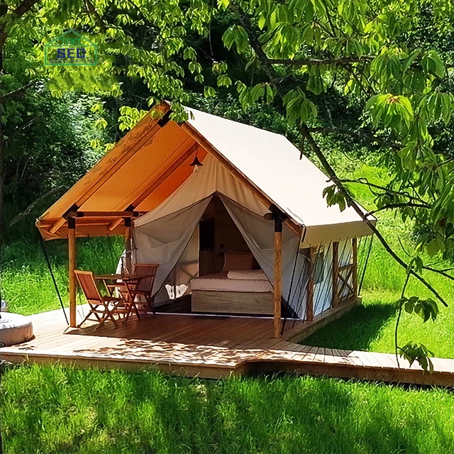 Hotel tent luxury resort four seasons furniture holiday tent glamping safari tent with bathroom