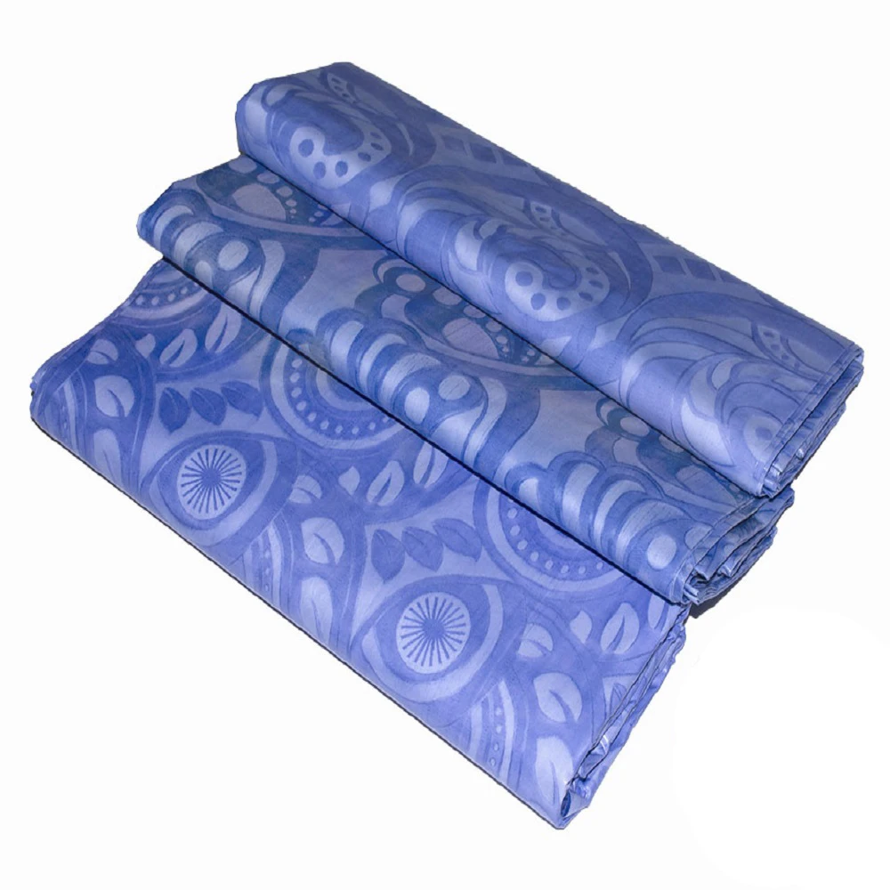 Trade Assurance order Top Quality Sky Blue West African Fabric Fashion Abaya Guinea Brocade Damask Shadda Bazin Riche