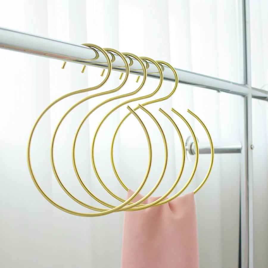 BST Popular Metal Round Ring Scarf Holder Hanger Rack for Shawl Pashmina Towel Scarf Storage