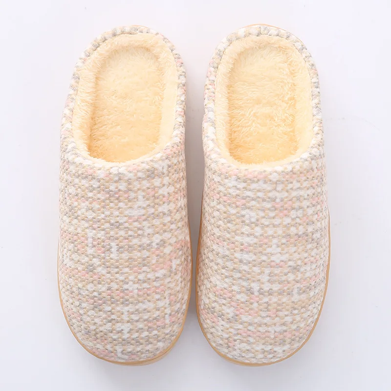 Unisex Fashion Indoor Home Winter Plush Furry Slipper Women Slippers Girl Non-slip Soft Warm House Bedroom Shoes Men Slipper Fur