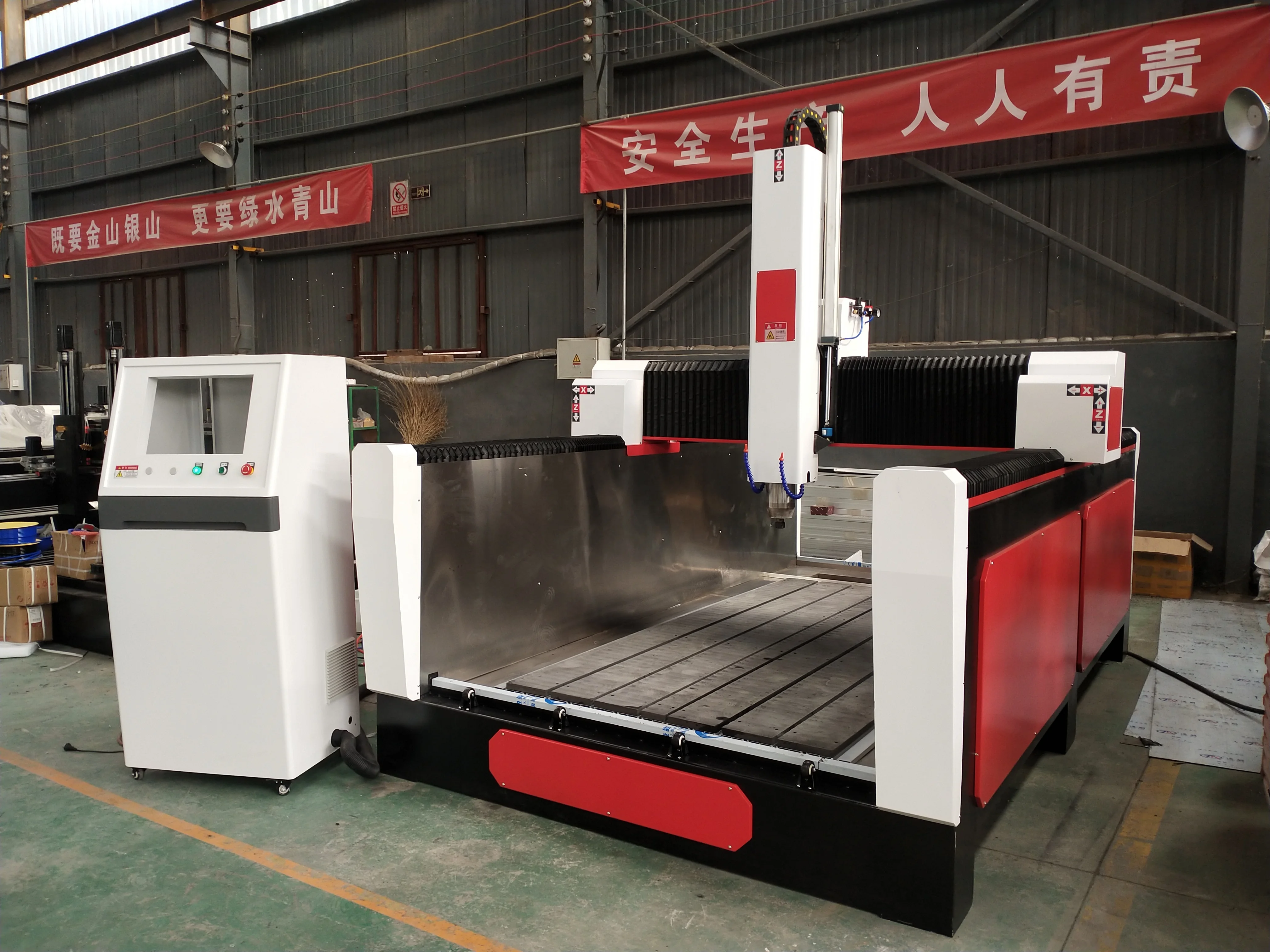 Heavy stone marble granite engraving cnc router 5.5kw spindle CA-1325 3d carving router machine for stone