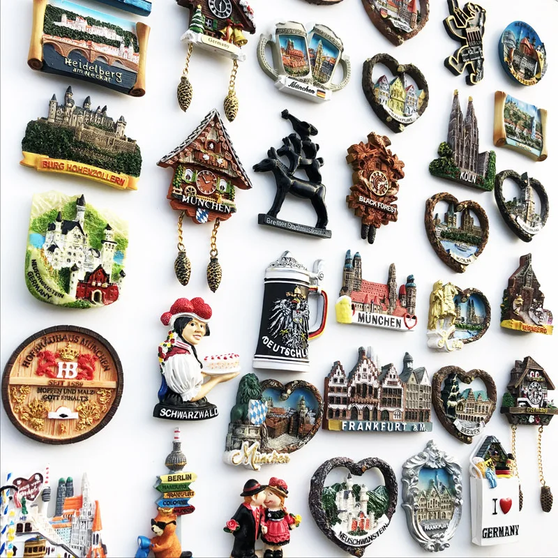 Wholesale Custom European Countries Different Country Souvenirs Fridge Magnet Poland Germany Souvenirs Fridge Magnets Home Deco